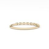 Half Eternity Wedding Band with 0.17 TCW Round Cut Moissanite – Yellow, White, or Rose Gold