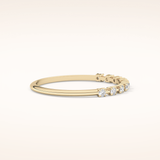 0.17 TCW Round Shaped Moissanite Half Eternity Wedding Band