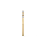 Half Eternity Wedding Band with 0.17 TCW Round Cut Moissanite – Yellow, White, or Rose Gold