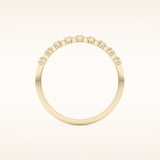 0.17 TCW Round Shaped Moissanite Half Eternity Wedding Band