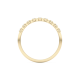 Half Eternity Wedding Band with 0.17 TCW Round Cut Moissanite – Yellow, White, or Rose Gold