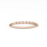 Half Eternity Wedding Band with 0.17 TCW Round Cut Moissanite – Yellow, White, or Rose Gold