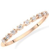 Half Eternity Wedding Band with 0.17 TCW Round Cut Moissanite – Yellow, White, or Rose Gold