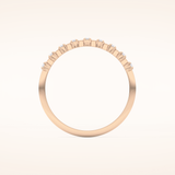 0.17 TCW Round Shaped Moissanite Half Eternity Wedding Band