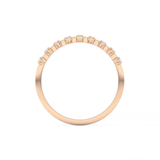 Half Eternity Wedding Band with 0.17 TCW Round Cut Moissanite – Yellow, White, or Rose Gold