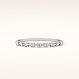0.17 TCW Round Shaped Moissanite Half Eternity Wedding Band