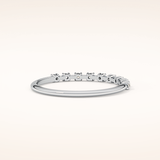 0.17 TCW Round Shaped Moissanite Half Eternity Wedding Band