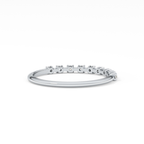 Half Eternity Wedding Band with 0.17 TCW Round Cut Moissanite – Yellow, White, or Rose Gold