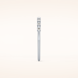 0.17 TCW Round Shaped Moissanite Half Eternity Wedding Band