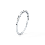 Half Eternity Wedding Band with 0.17 TCW Round Cut Moissanite – Yellow, White, or Rose Gold