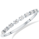 Half Eternity Wedding Band with 0.17 TCW Round Cut Moissanite – Yellow, White, or Rose Gold