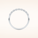 0.17 TCW Round Shaped Moissanite Half Eternity Wedding Band