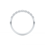 Half Eternity Wedding Band with 0.17 TCW Round Cut Moissanite – Yellow, White, or Rose Gold