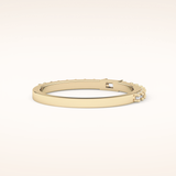 0.36 TCW Round & Baguette Shaped Moissanite Half Eternity Wedding Band