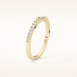 0.36 TCW Round & Baguette Shaped Moissanite Half Eternity Wedding Band