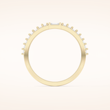 0.36 TCW Round & Baguette Shaped Moissanite Half Eternity Wedding Band