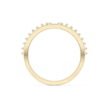 Half Eternity Wedding Band with 0.36 TCW Round and Baguette Cut Moissanite – Yellow, White, or Rose Gold