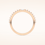 0.36 TCW Round & Baguette Shaped Moissanite Half Eternity Wedding Band