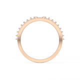Half Eternity Wedding Band with 0.36 TCW Round and Baguette Cut Moissanite – Yellow, White, or Rose Gold