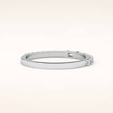 0.36 TCW Round & Baguette Shaped Moissanite Half Eternity Wedding Band
