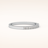 0.36 TCW Round & Baguette Shaped Moissanite Half Eternity Wedding Band