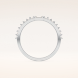 0.36 TCW Round & Baguette Shaped Moissanite Half Eternity Wedding Band