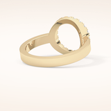 0.37 TCW Round Shaped Moissanite Halo Wedding Band