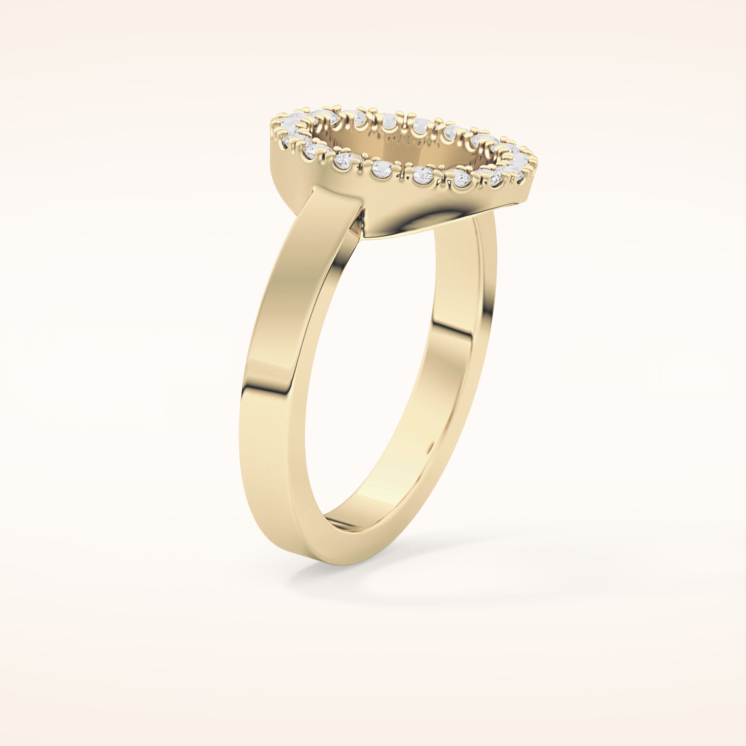 0.37 TCW Round Shaped Moissanite Halo Wedding Band