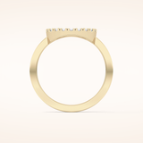 0.37 TCW Round Shaped Moissanite Halo Wedding Band