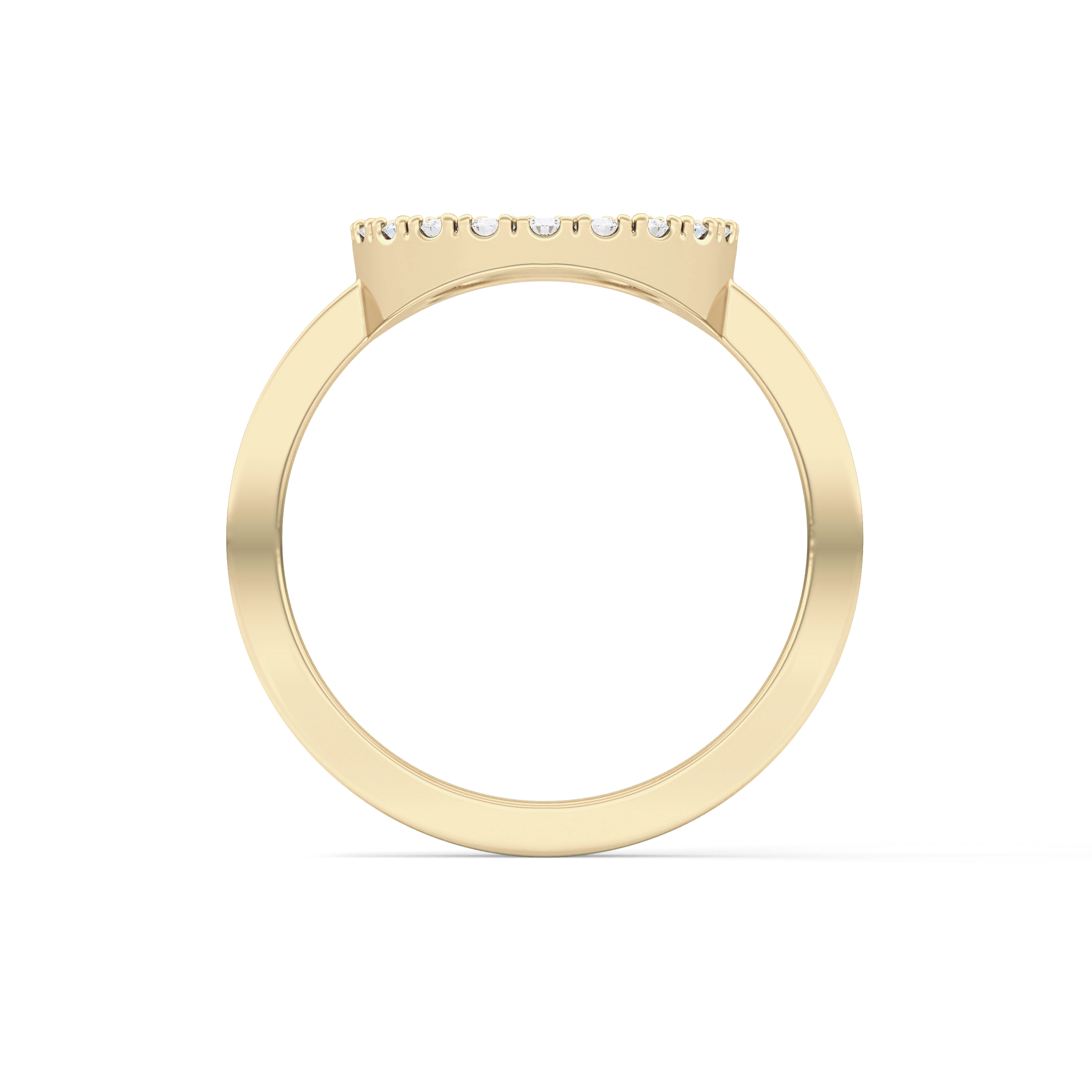 Halo Wedding Band with 0.37 TCW Round Cut Moissanite – Yellow, White, or Rose Gold