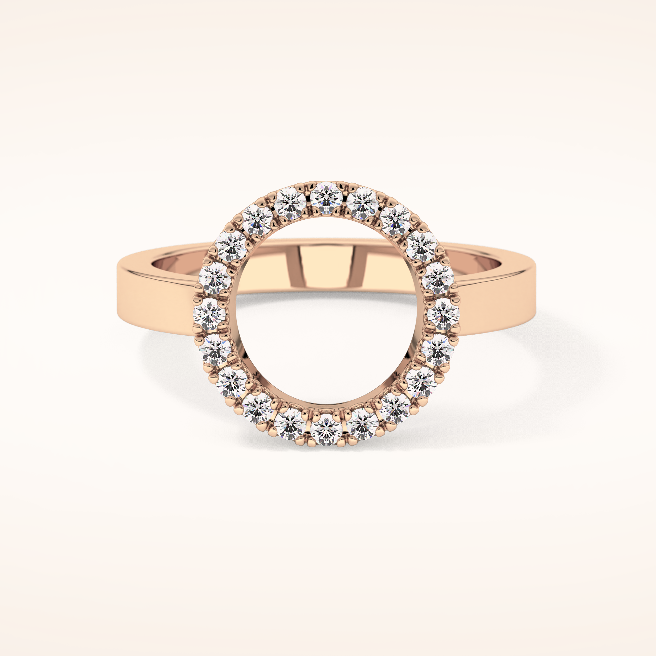 0.37 TCW Round Shaped Moissanite Halo Wedding Band