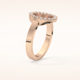 0.37 TCW Round Shaped Moissanite Halo Wedding Band