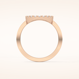 0.37 TCW Round Shaped Moissanite Halo Wedding Band