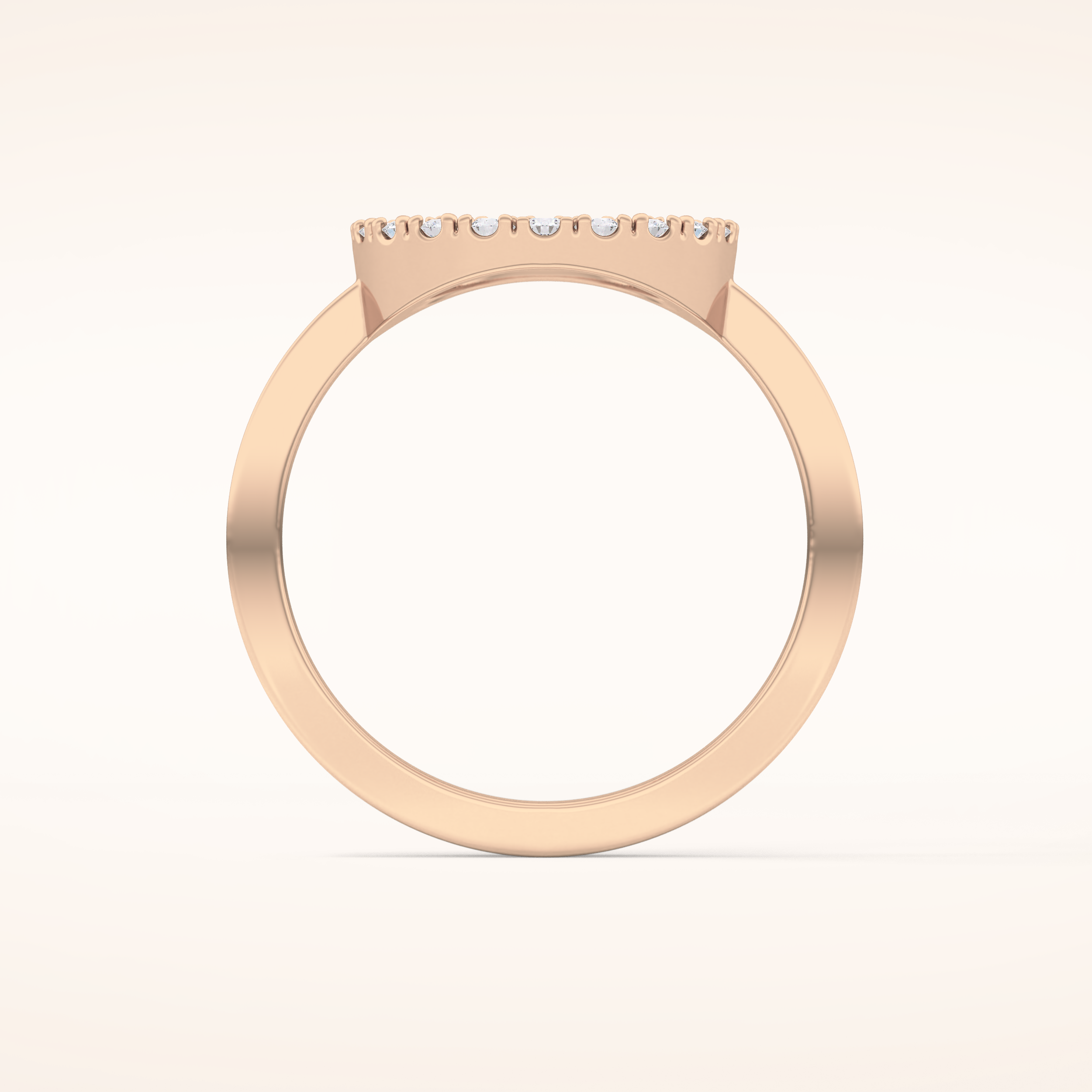 0.37 TCW Round Shaped Moissanite Halo Wedding Band