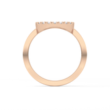 Halo Wedding Band with 0.37 TCW Round Cut Moissanite – Yellow, White, or Rose Gold