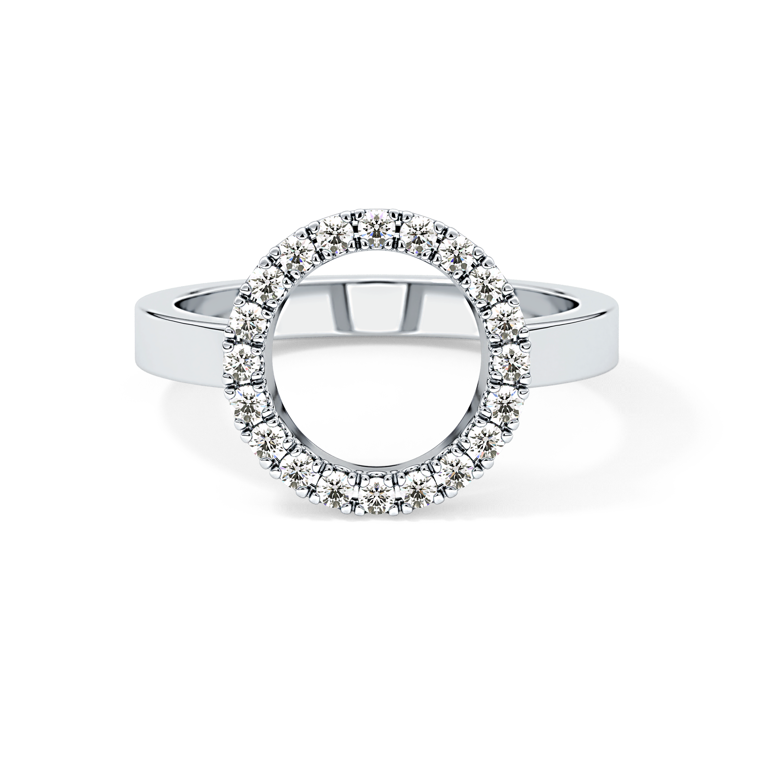 Halo Wedding Band with 0.37 TCW Round Cut Moissanite – Yellow, White, or Rose Gold