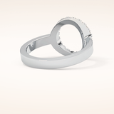 0.37 TCW Round Shaped Moissanite Halo Wedding Band