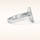 0.37 TCW Round Shaped Moissanite Halo Wedding Band