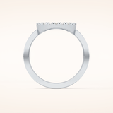 0.37 TCW Round Shaped Moissanite Halo Wedding Band