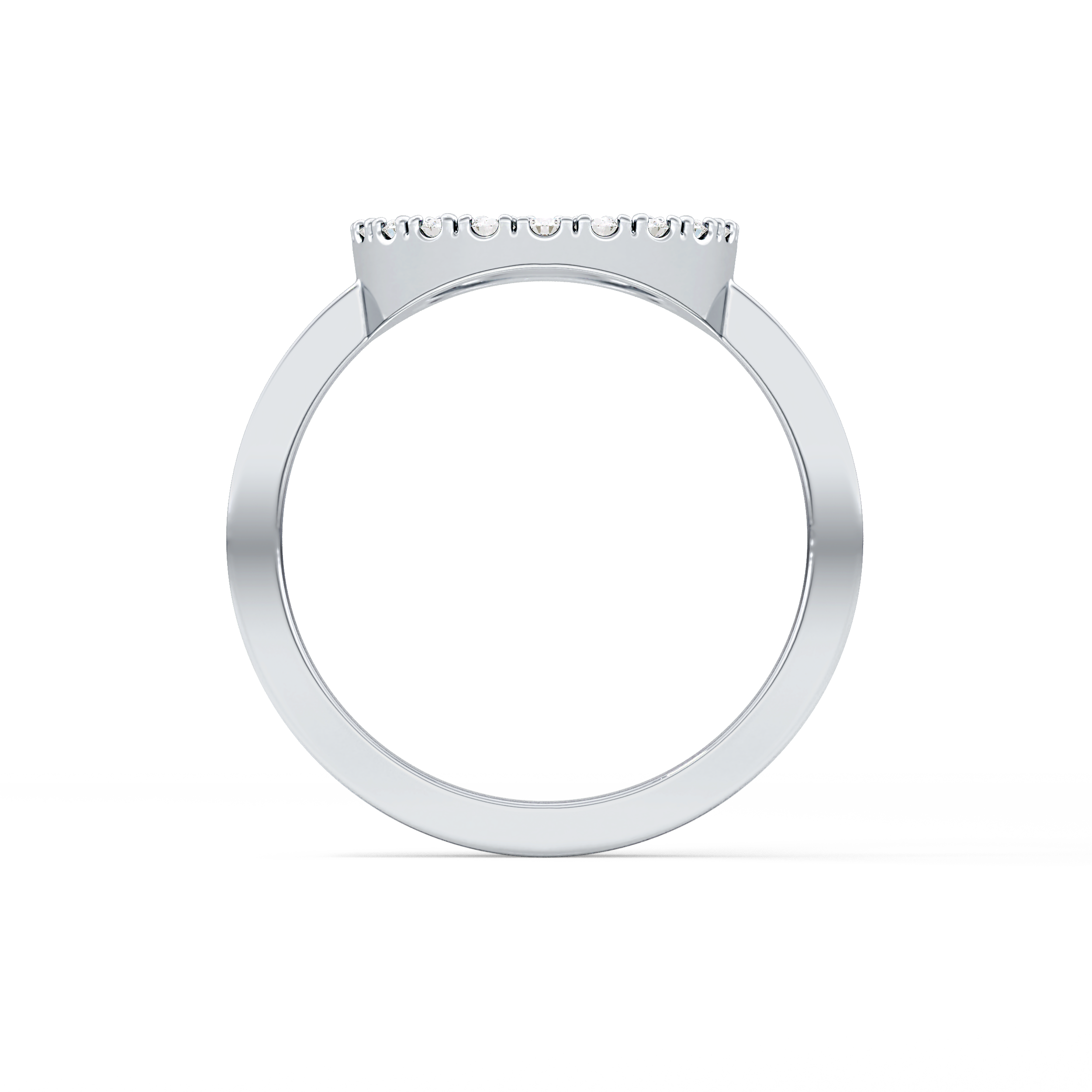 Halo Wedding Band with 0.37 TCW Round Cut Moissanite – Yellow, White, or Rose Gold