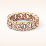 1.15 TCW Round Shaped Moissanite Full Eternity Wedding Band