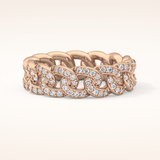 1.15 TCW Round Shaped Moissanite Full Eternity Wedding Band