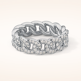 1.15 TCW Round Shaped Moissanite Full Eternity Wedding Band