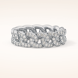 1.15 TCW Round Shaped Moissanite Full Eternity Wedding Band