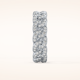 1.15 TCW Round Shaped Moissanite Full Eternity Wedding Band