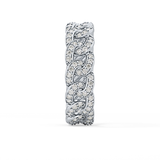 Full Eternity Wedding Band with 1.15 TCW Round Cut Moissanite – Yellow, White, or Rose Gold