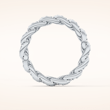 1.15 TCW Round Shaped Moissanite Full Eternity Wedding Band