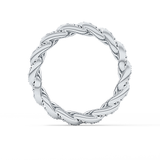 Full Eternity Wedding Band with 1.15 TCW Round Cut Moissanite – Yellow, White, or Rose Gold