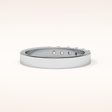 0.37 TCW Round Shaped Moissanite Five Stone Wedding Band
