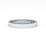 Five Stones Wedding Band with 0.37 TCW Round Cut Moissanite – Yellow, White, or Rose Gold